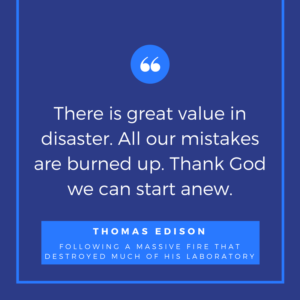 Thomas Edison quote about overcoming adversity