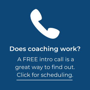 Offer for free leadership coaching call shows a telephone icon with a link to click for scheduling