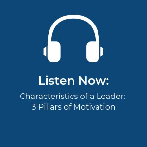 Headphone image links to audio post of Characteristics of a Leader: 3 Pillars of Motivation