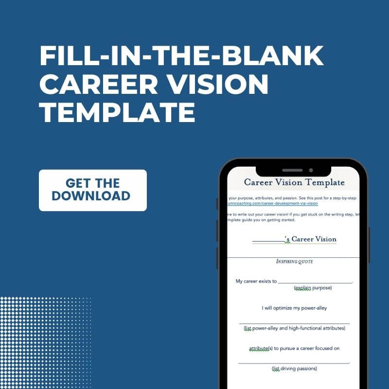 career development vision template to download